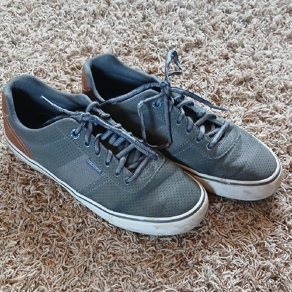 DOCKERS Men's Gray Lace-Up Sneakers